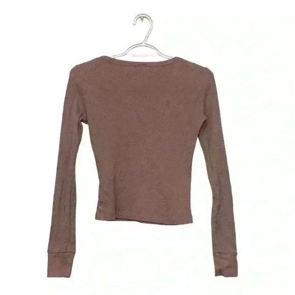 TNA Light Brown Waffle Knit Sweater, Size XS - Picture 2 of 4
